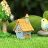 Miniature House Fairy Garden Accessory Tiny Village House Bonsai Terrarium Crafts Mini Resin Figurine for Plant Pot Micro Landscape
