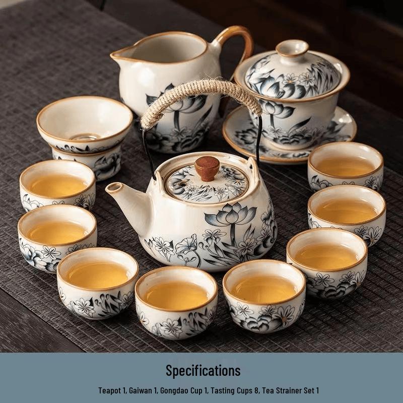Ru Kiln Lotus Kung Fu Tea Set