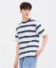 CHASECULT Unisex Big Multi Stripe Short Sleeve T-Shirt-Fbru5820D04