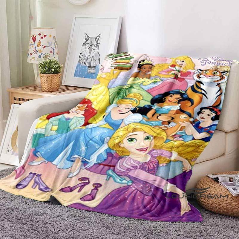 3D Printed Disney Princess Cartoon Blanket, Suitable for All Seasons, Wearable By Children and Adults, A Luxurious Gift Choice.