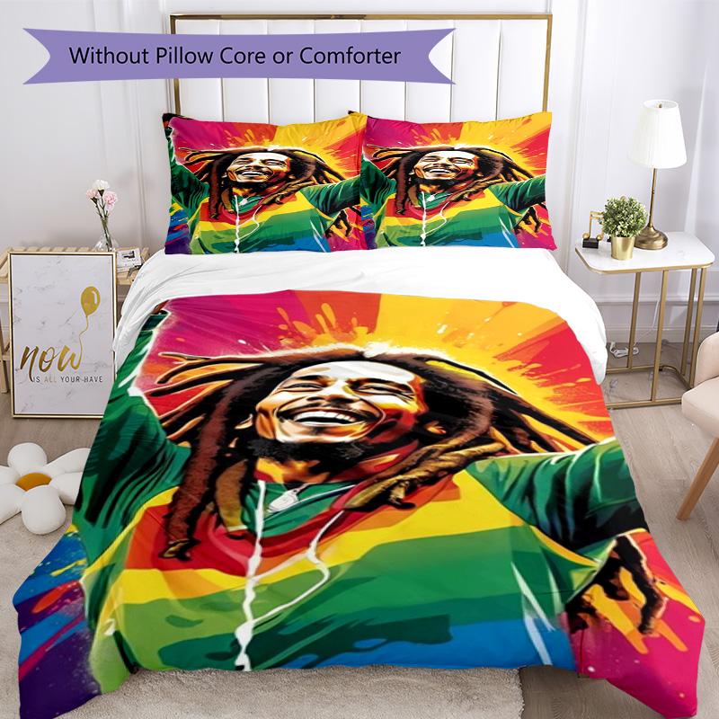 Bob Marley Bettwäsche-Set Perfekt für das Gästezimmer Weicher Stoff Weihnachtsgeschenk