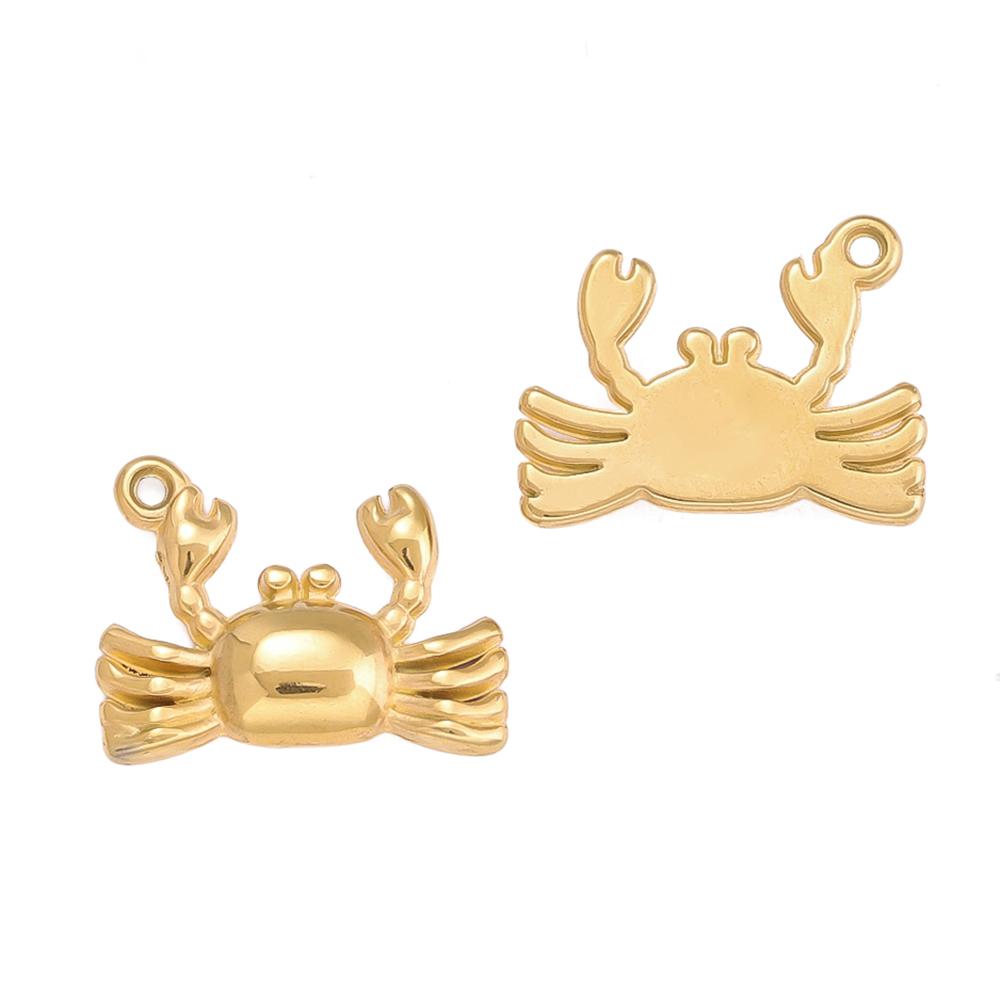2Pcs Stainless Steel Ocean Theme Shell Starfish Turtle Conch Charms for DIY Handmade Earring Necklace Bracelet Jewelry Making