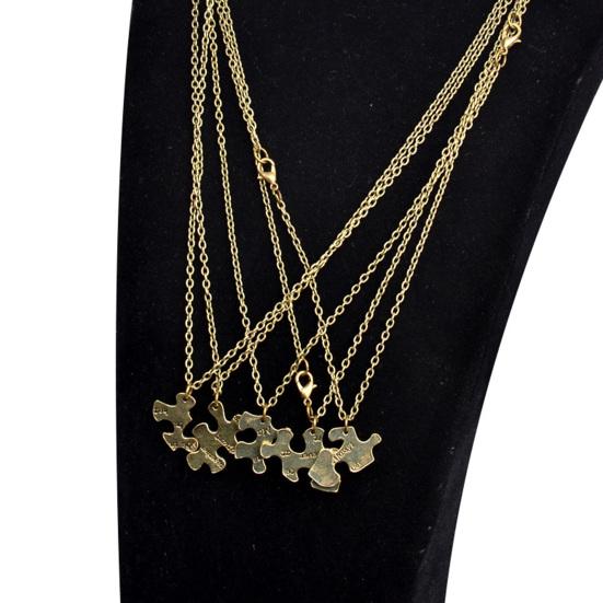 5Pcs Letter Print Chain Friendship Necklaces Gift Always Together Puzzle Best Friends Necklaces Jewelry Accessory