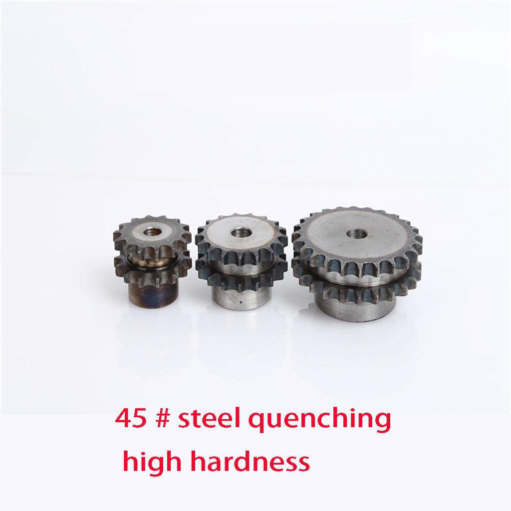 08B Double Row Sprocket 10/11/12/13/14/15/16/17/18/19/20/21/22/23/24/25 Teeth Industrial Machinery Transmission Gear