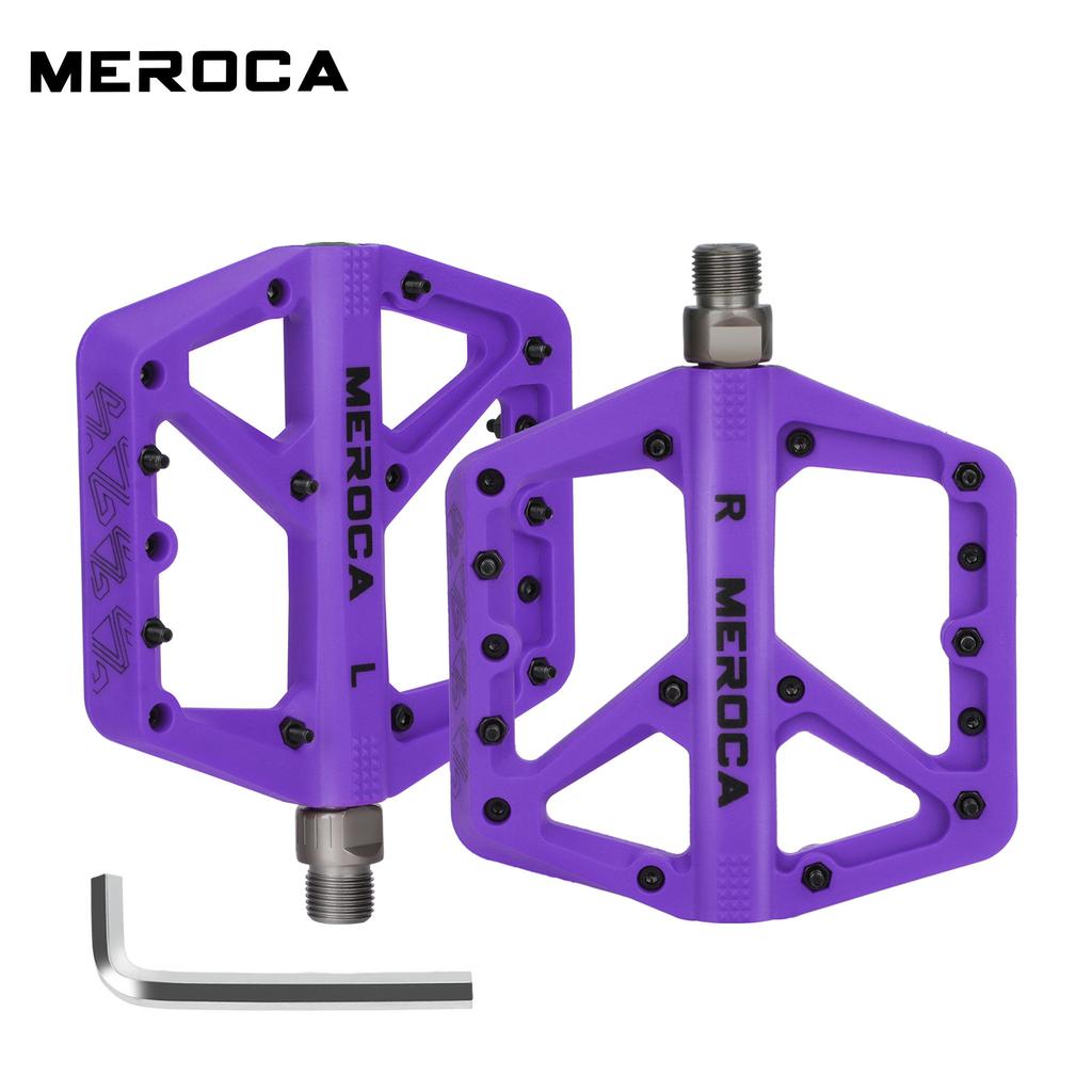 Nylon Bicycle Pedals Red Purple Orange Bianchi Pink Green 14mm Ultralight Bearing Wide Pedal for XC Bmx Pedal Board removal tool