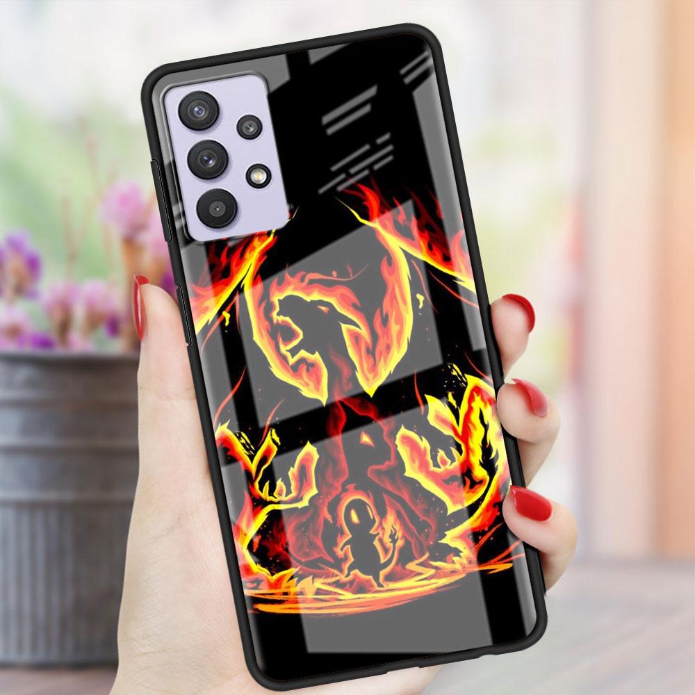 

Стеклянный чехол для Samsung Galaxy A52 A71 A50 A51 A70 A21s A31 A72 A10 A12 A30 A22 5G, чехол для телефона Pokemon Pikachu Cool Samsung A30