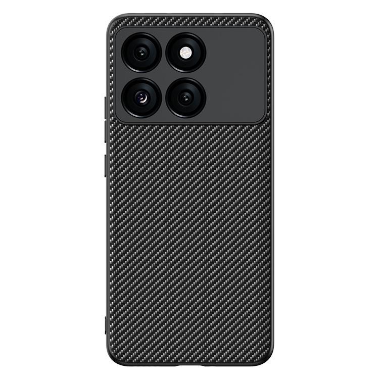 Applicable to Xiaomi POCOF6Pro mobile phone case ultra-thin carbon fiber Kevlar pattern anti-drop ultra-thin leather case protective case xiaomipocof6pro