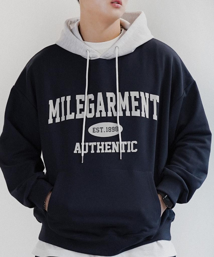 Mile Garments Mix Sweat Hoodie [Navy]