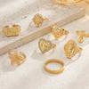 Salircon 8Pcs/Set Creative Gold Color Star Cross Open Ring Exquisite Stackable Heart Inlaid Rhinestone Finger Ring Jewelry 2026