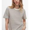 MD Spring New Arrival Standard Cotton Tee Base Shirt Tops round Neck Stripes T-shirt Women's Short Sleeve