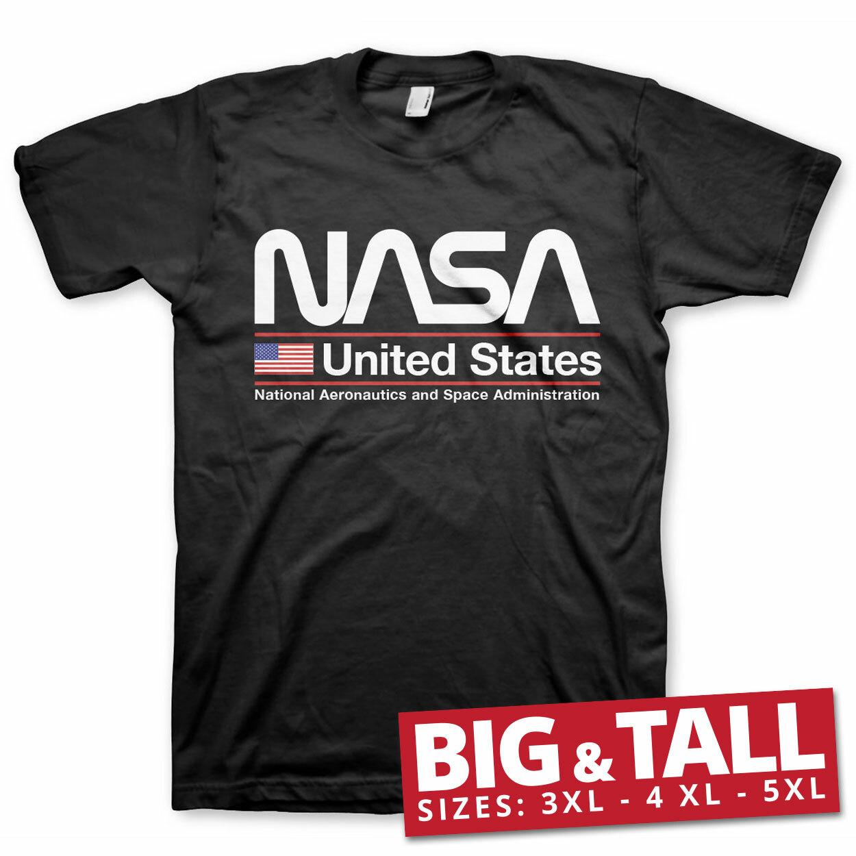Officially Licensed NASA United States BIG TALL 3XL 4XL 5XL Men s T-Shirt S