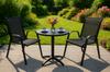 4 x GARTENSTUHL FÜR TERRASSE Balkon GARTEN Sessel Metall Modern Set