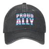 Proud Ally Proud Transgender Trans Lgbt Lgbtq Pride Month Baseball Cap |-F-| Women's Hats 2025 Men's