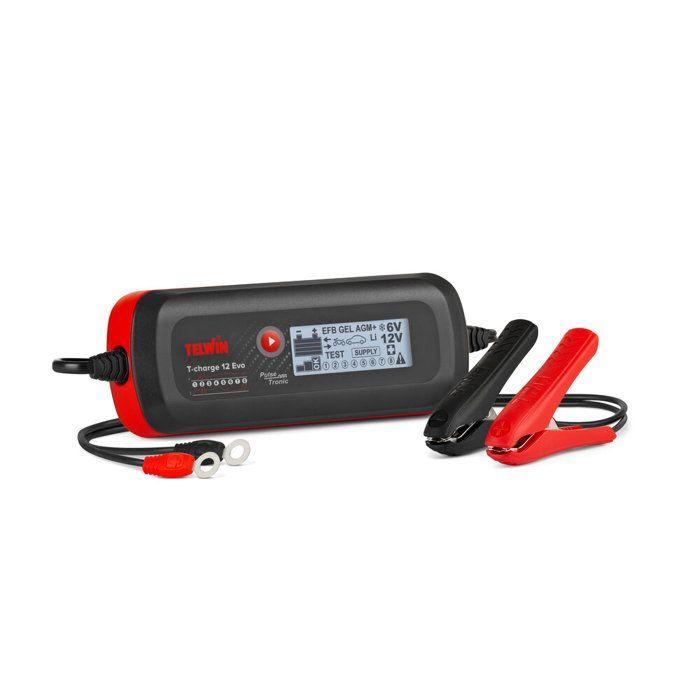 Chargeur de batteries - T CHARGE - 12 EVO - 6V/12V - Maintenance automatique - Testeur alternateur