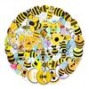 50 Cute Bee Doodle Stickers Suitcase Skateboard Mobile Phone Water Cup Decoration Stickers Creativity
