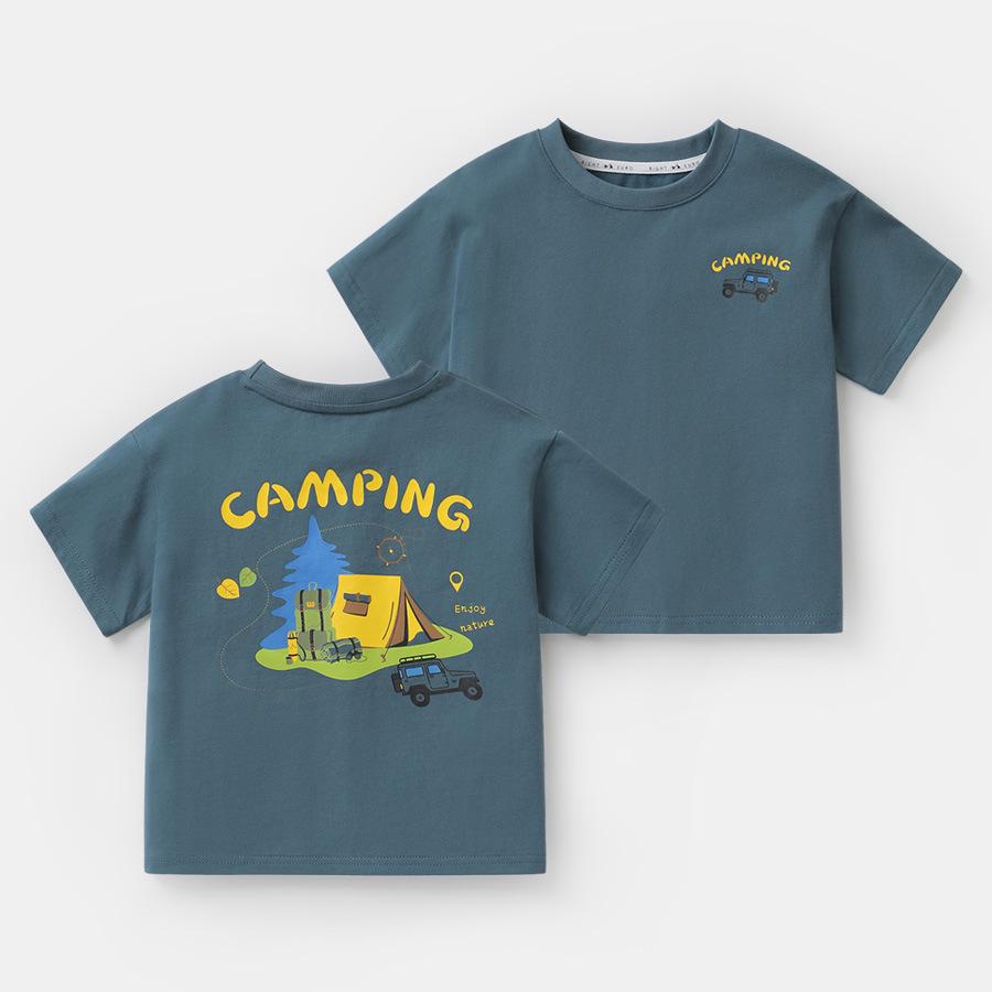 Boys' Cotton Short-Sleeve Summer T-Shirt - Lightweight Children's Top