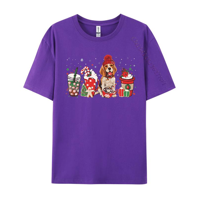 Beagle Dog Lover Merry Christmas Tshirt Graphic Print Tops Unisex Hip Hop Tee Clothes T Shirt Street Cotton Tshirt