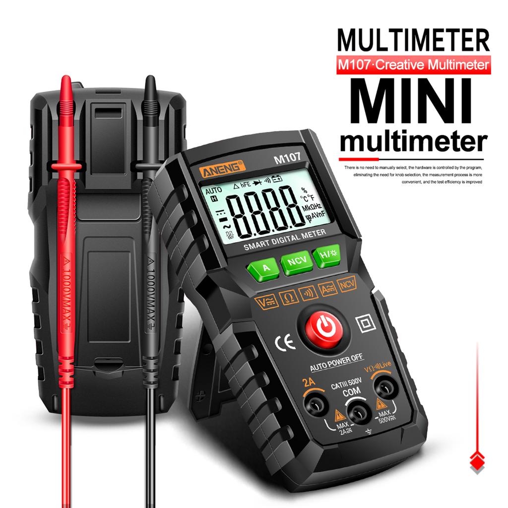 Aneng M107 Smart Digital Multimeter 4000 Zählt NCV Universal Meter Handheld Multifunktions Tester