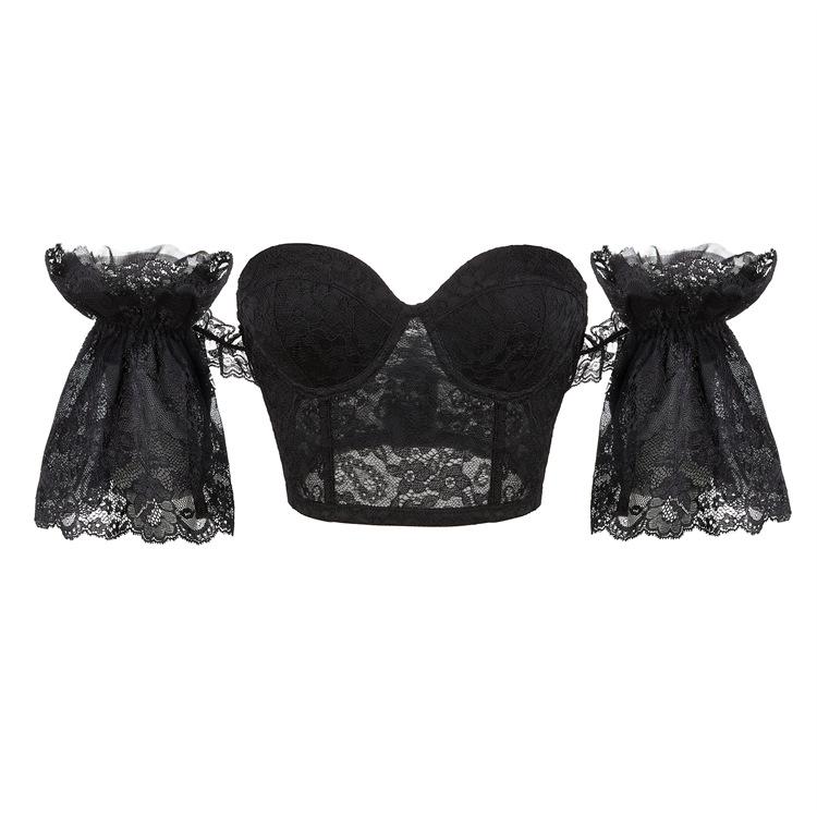 JYL TS lace sexy breathable bra with short sleeves for women