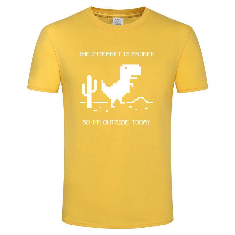 

Унисекс Интернет сломан, веб-страница, компьютерная футболка с динозавром, забавный подарок на день рождения для унисекс, футболка бойфренда, программиста, футболки для компьютерных фанатов XL