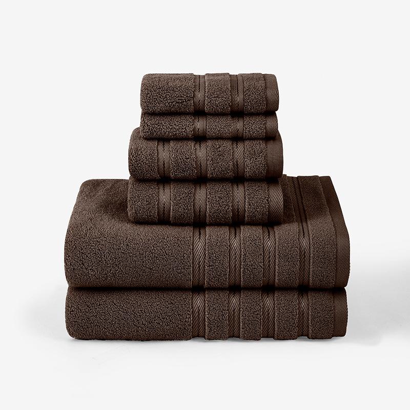 Plain Cotton Six-piece Set of Towels 22 Towels 2 Square Towels Can Be Embroidered