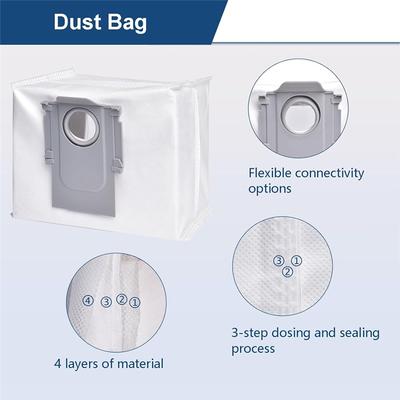 A65T-Replacement Parts Accessories Kit For Roborock Q5 Q5+ Robot Vacuum, Main Brush Side Brush Hepa Filters Vacuum Bags