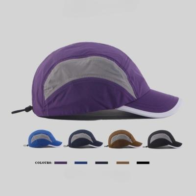 5 Panel Short Brim Waterproof Quick Dry Cap - Vintage Mesh Plain Outdoor Hat, for Men Women Running Camping