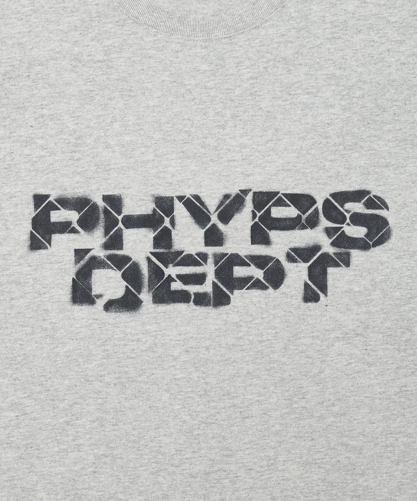 PHYSICAL DEPARTMENT Typography Spray Short Sleeve T-Shirt_Gray