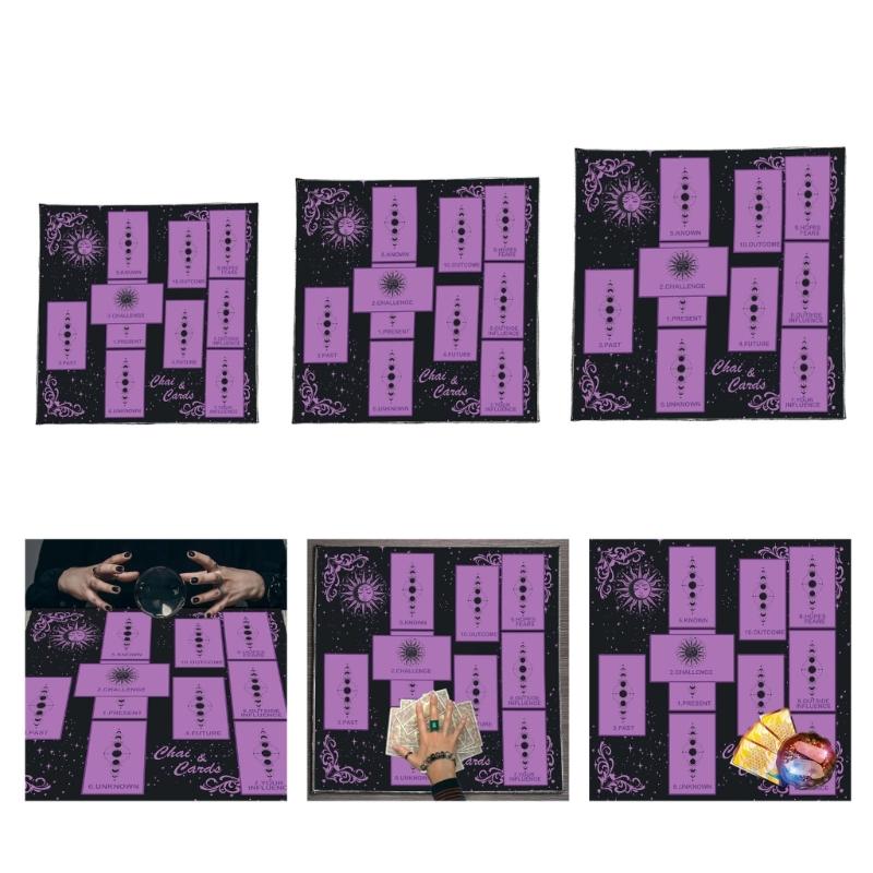 Elegant Tarots Card Spread Cloth Exquisites Soft Velvets Tarots Tablecloth for Spiritual Practices Gift