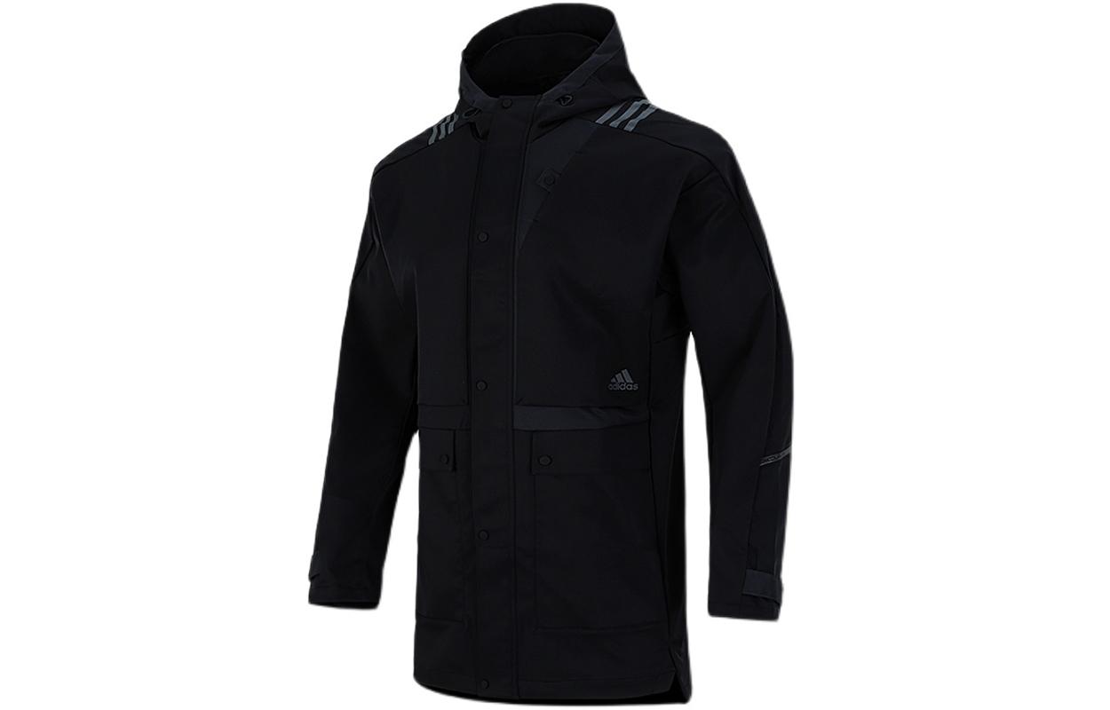 Adidas Jackets Men s Black Hooded Moderate Workwear H40227 M