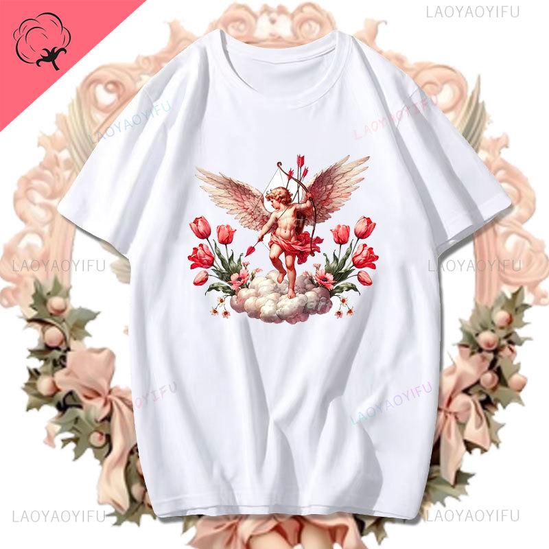 Fashion Fiorucci Baby Angel Graphic Tshirt Summer Classic Aesthetic T Shirt Unisex Unisex Kawaii Clothes Creative Couple Short Sleev Unisex