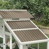 Galvanized Steel Panels, Set of 12, 129 x 45 cm, Brown