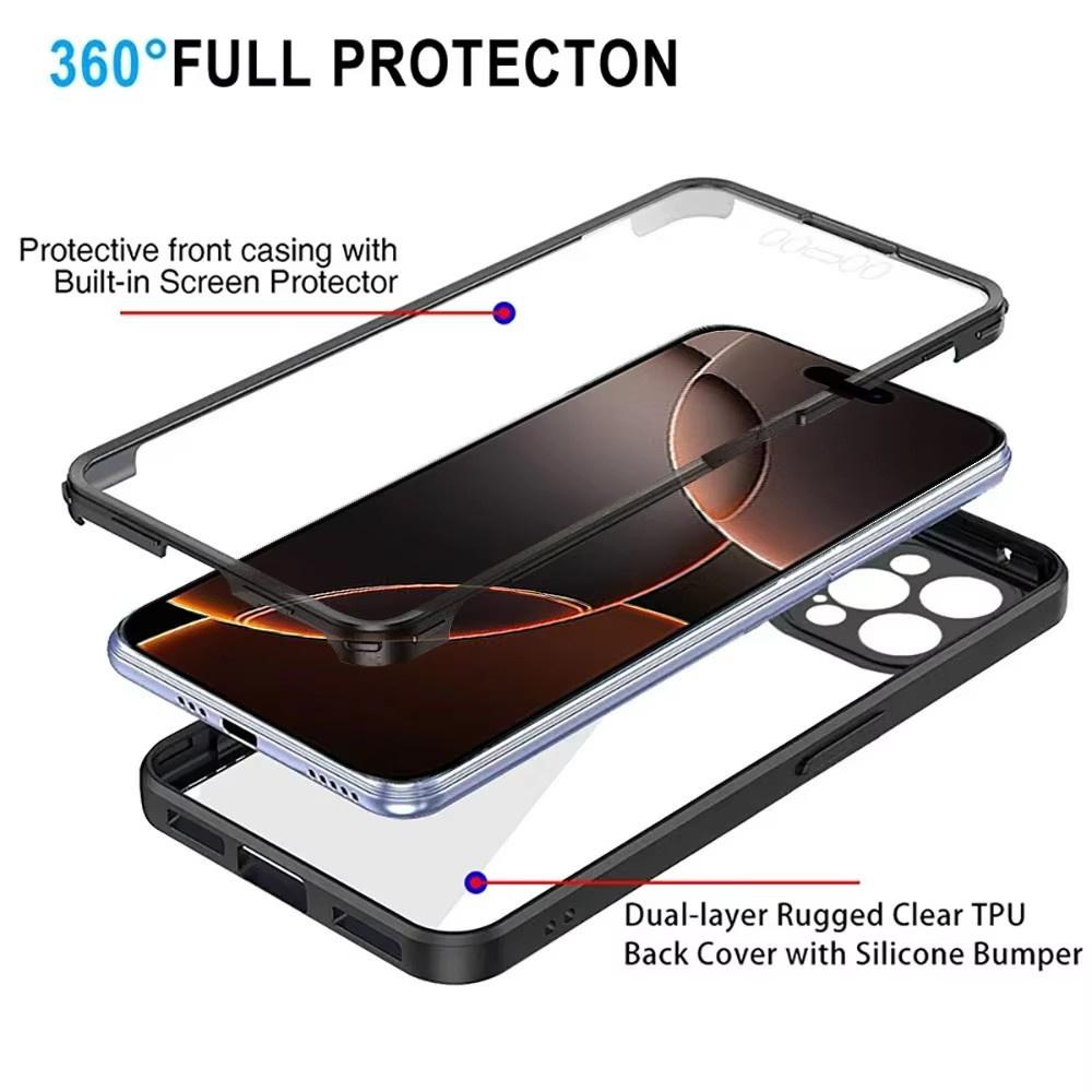 360 Fullt Dekkende Deksel For iPhone 16 15 14 13 12 11 Pro Max Funda For iPhone XS Max XR 15 16 Plus Skjermbeskyttelse Telefondeksel