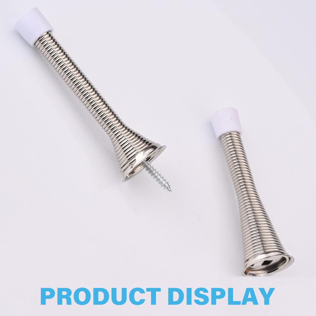 Upgrades Spring Door Stoppers Extendable Wall Guard with Rubber Bumper Heavy Duty Spring Door Stops for Household Office