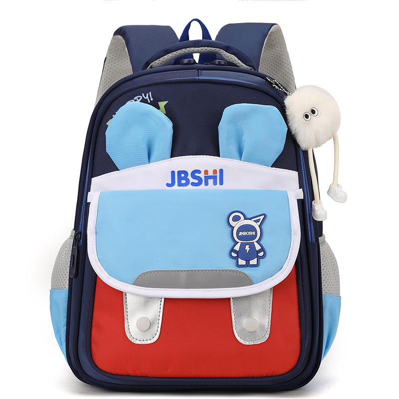 Children's school bag new cute boys and girls lightweight weight weight backpack contrasting color primary school students large-capacity backpack