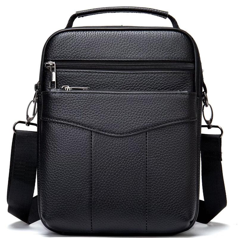 Li Shen Men's Vintage Leather Crossbody Bag