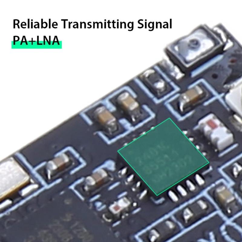 1 Set Foxeer ELRS 2.4G Receiver with T Antenna PA+LNA Signal Transmission for Long-distanced Drones Part