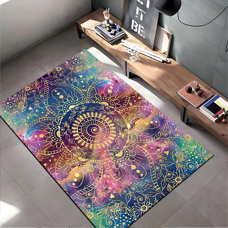 Mandala Floral Carpet Design Suitable As a Non-slip Mat for the Living Room or Bedroom Sofa