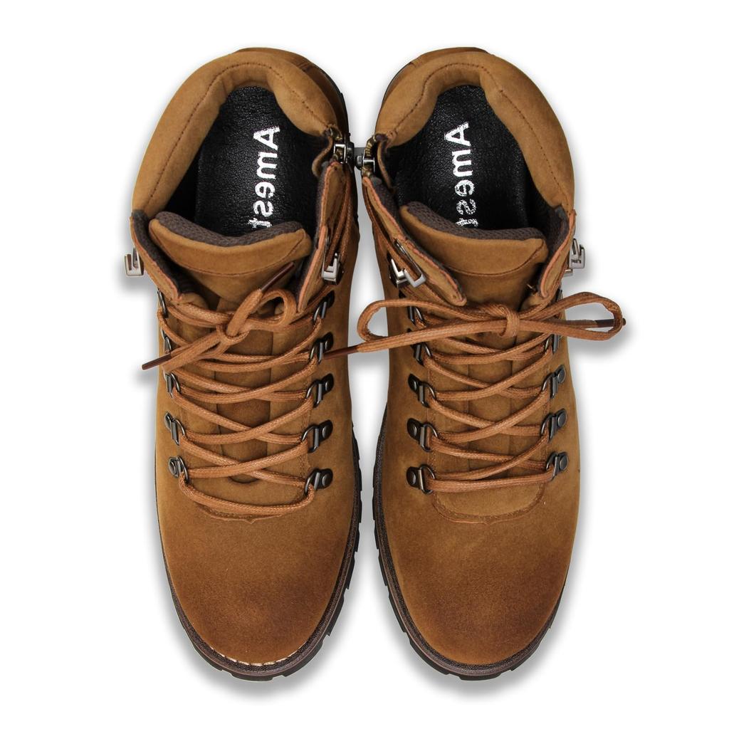 AmeStar Engineer Chukka Waterproof Work Shoes with Heel and Side Short Boots for Outdoor and Mountaineering Size Men's Boots, Zip, Bikes, Activities,