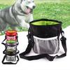 Pet Training Bag Multipurpose Large Capacity Foldable Oxford Cloth Pet Snack Pouch for Outdoor Travel Camping Black