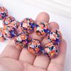 2 buc 20mm Margele Rotunde Mari Handmade Floare Lampwork Sticlă Margele Libere pentru Accesorii de Fabricare Bijuterii DIY Artizanat Descoperiri