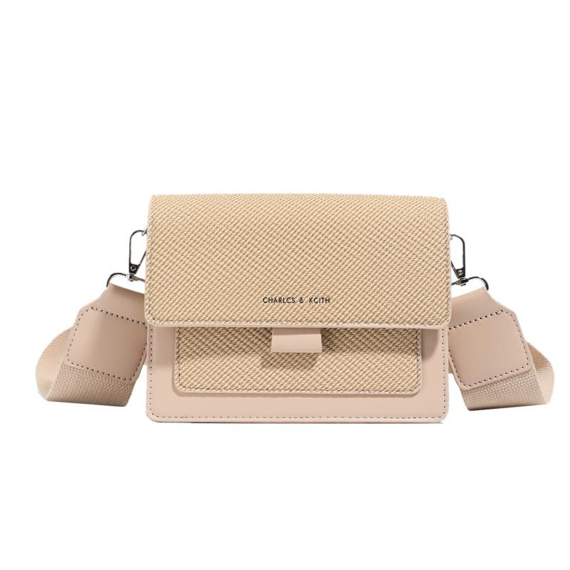 Textured bag messenger bag women's new solid color lazy wind shoulder small square bag fashion casual women's bag