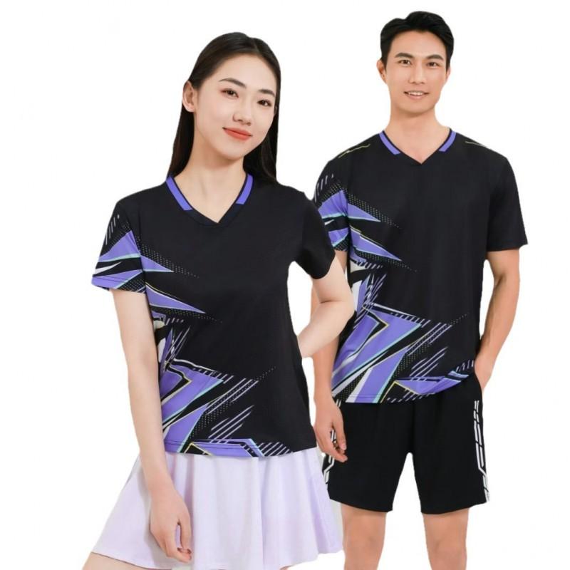Quick-Dry Spandex Training Uniform Kids Adults Table Tennis Badminton Volleyball Pickleball Sportswear Set