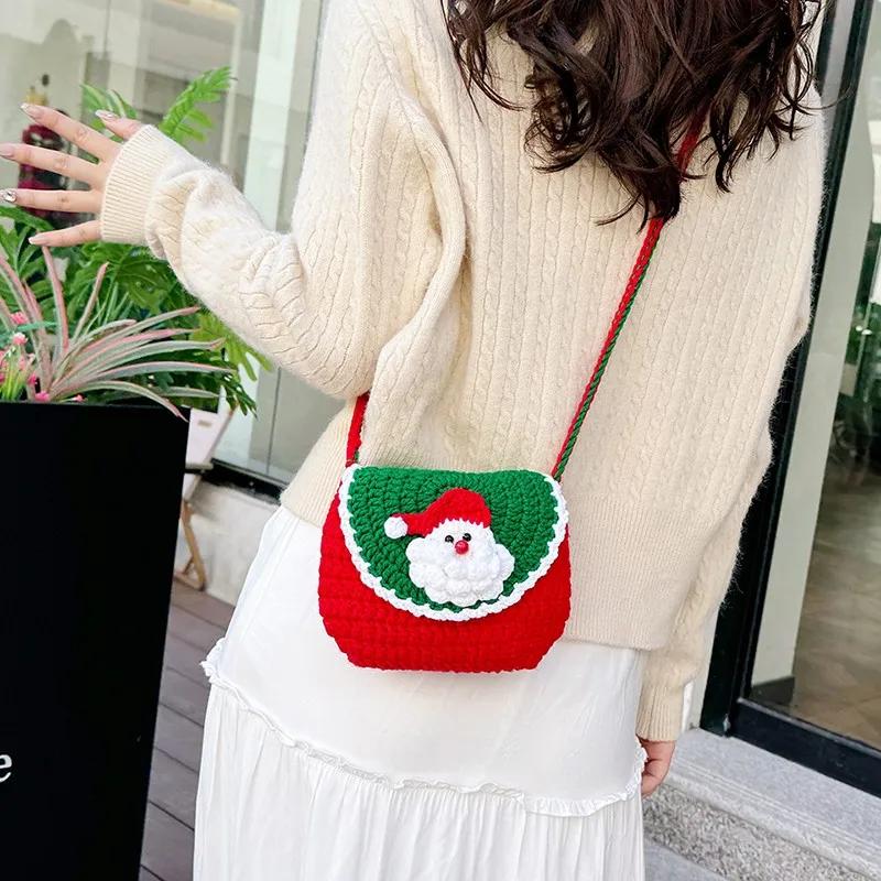 

2026 Winter Textile Solid Color New Shoulder Bag Solid Color Trendy Christmas Crossbody Bag Soft Versatile Commuting Handbag