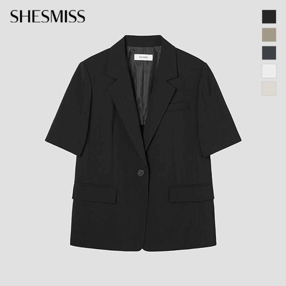 [shs Miss] One Button Short Sleeve Set Up Jacket Swsjkp22020