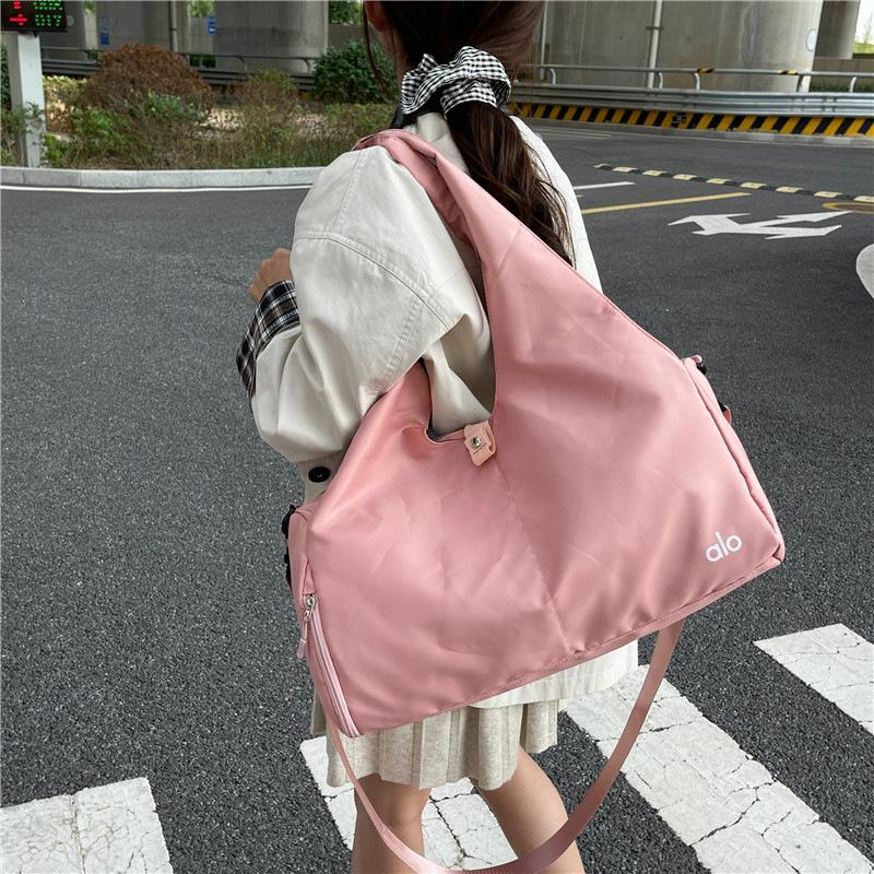 Yoga Fitness Bag, Travel Storage Bag, College Student Shoulder Bag, Large Capacity, Foldable, Multifunctional Handbag