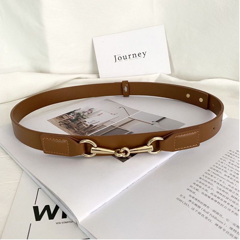 

Dress Womens Sophisticated Belt With Stylish Buckle In Black Khaki And Shades Brown коричневий