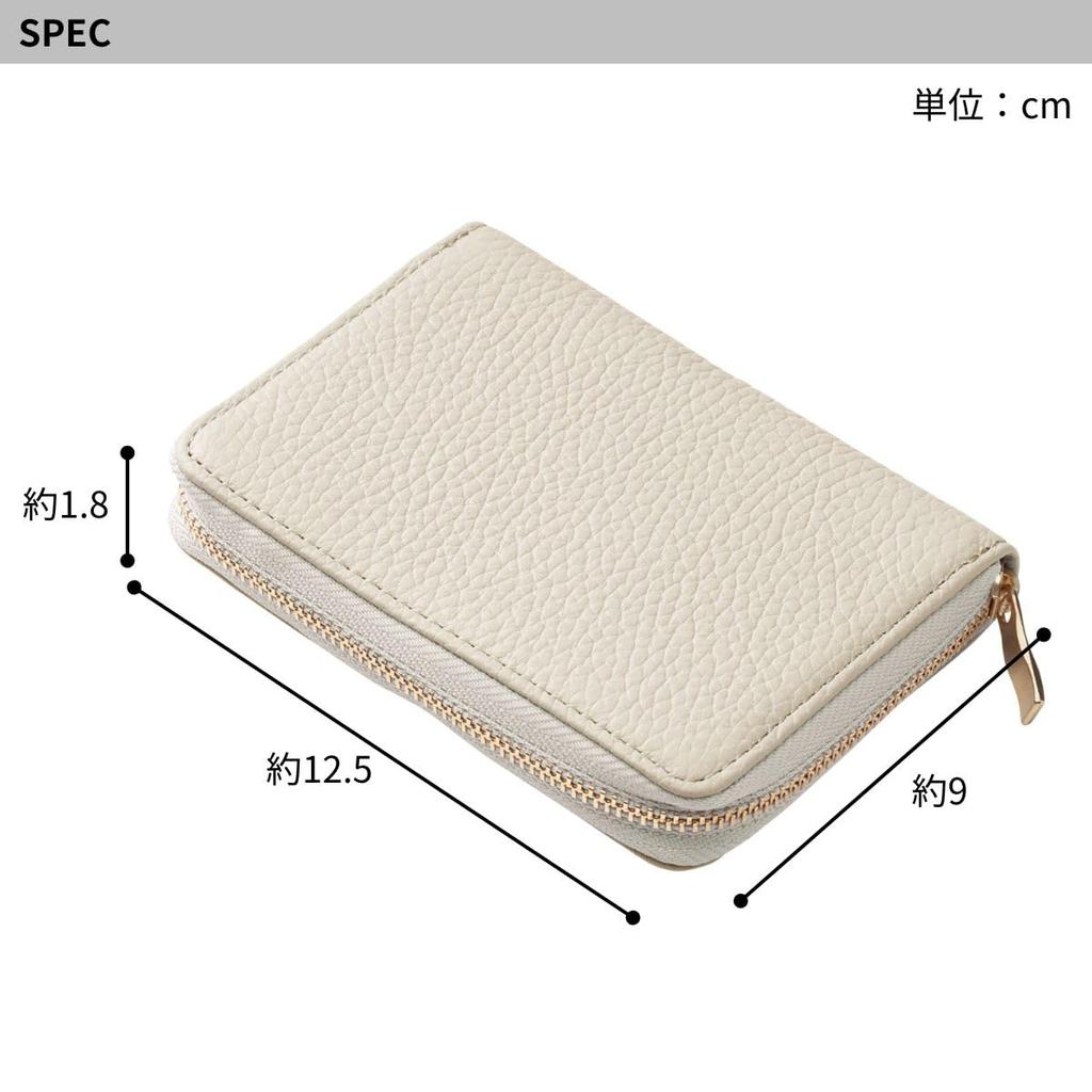 Coin Genuine Small Coin Italian Round Zipper [Corale] Case, Leather, Wallet, Women's, Purse, Leather, (Brown)