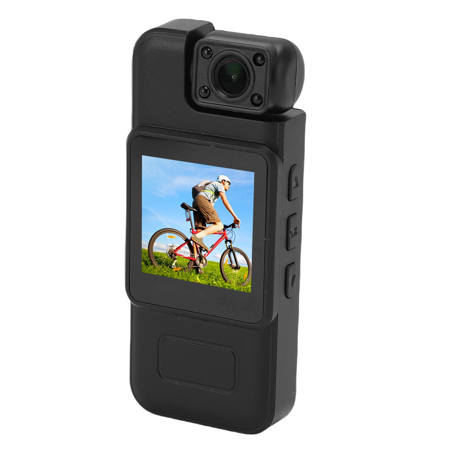 

Body Mounted Camera 4K 180 Deg Rotating Lens Motion Detection Loop Recording 1000mAh Battery for