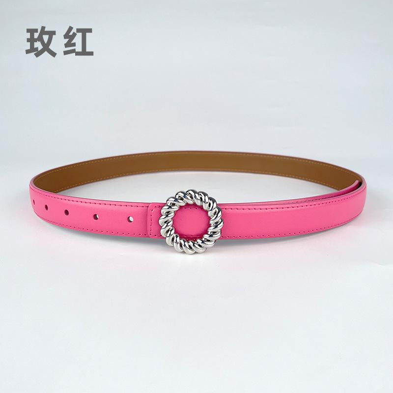 Leather Women'S Belt Cowhide Simple Match Casual Pants Jeans Decorative Women'S Belt
